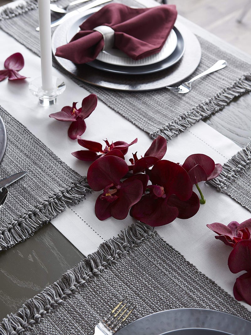 DII Variegated Tabletop Collection, Placemat Set3x19, Gray, 6 Piece - Image 4